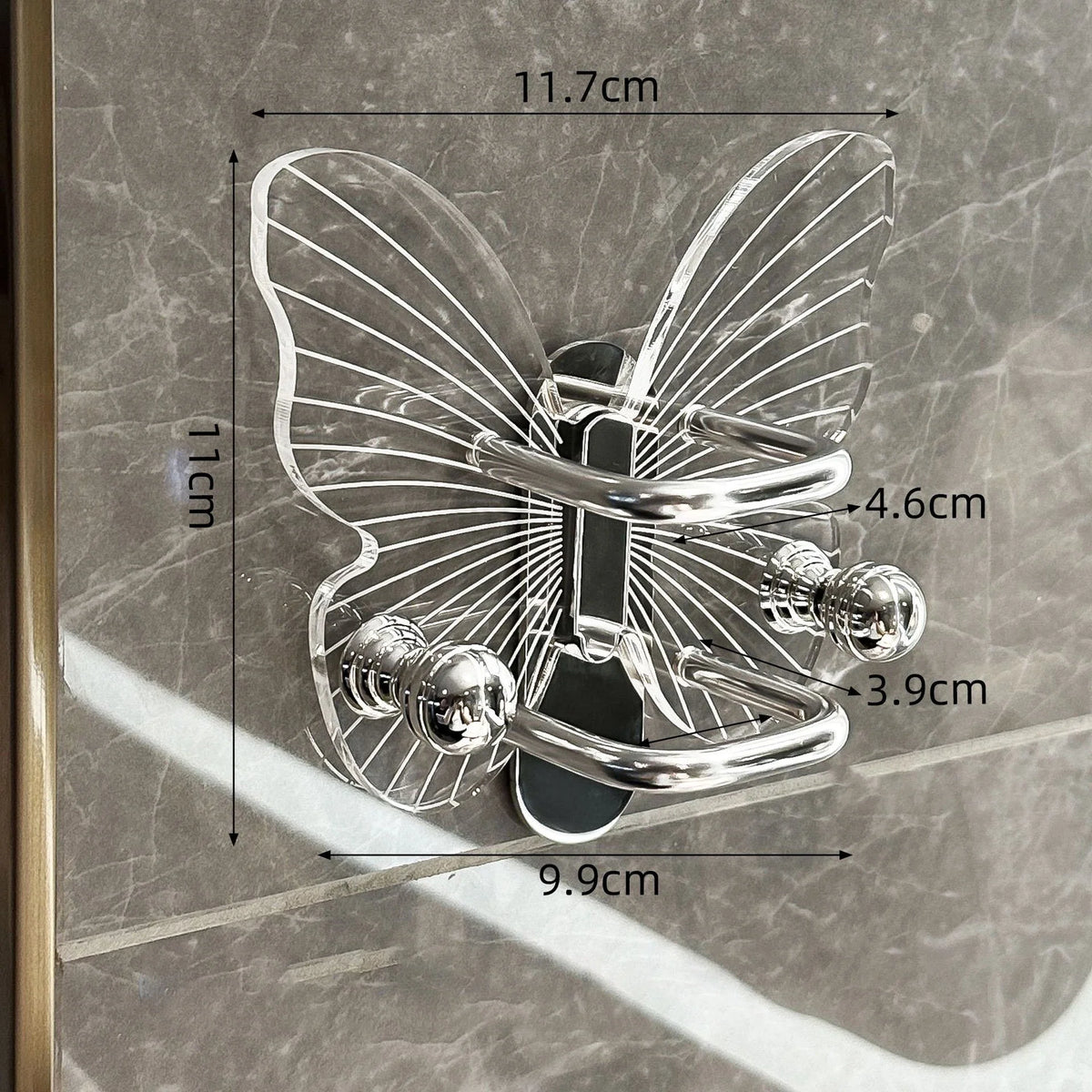 Light Luxury Butterfly Comb Storage Shelf Wall Hanging Perforated