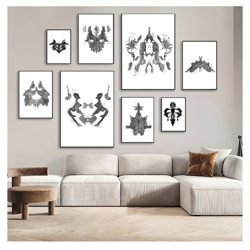 Rorschach Test Canvas Wall Art | Psychologist Gift Print