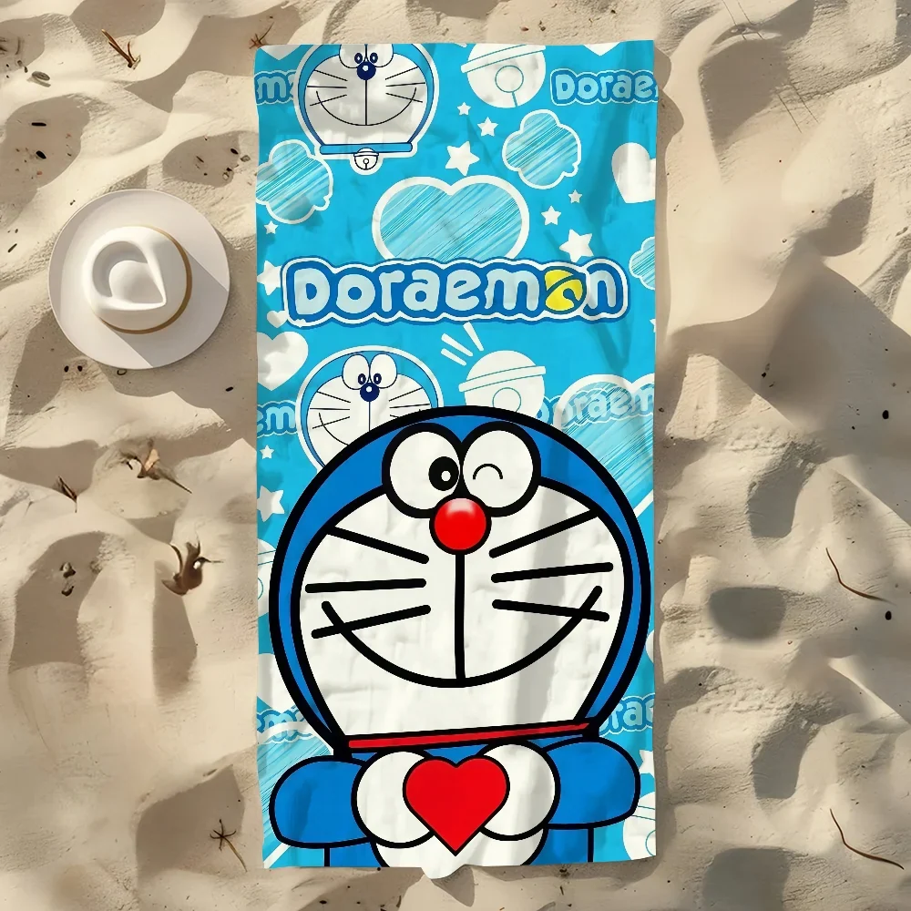 Doraemon Quick-Dry Beach Towel | Soft Large Cartoon Sports Towel