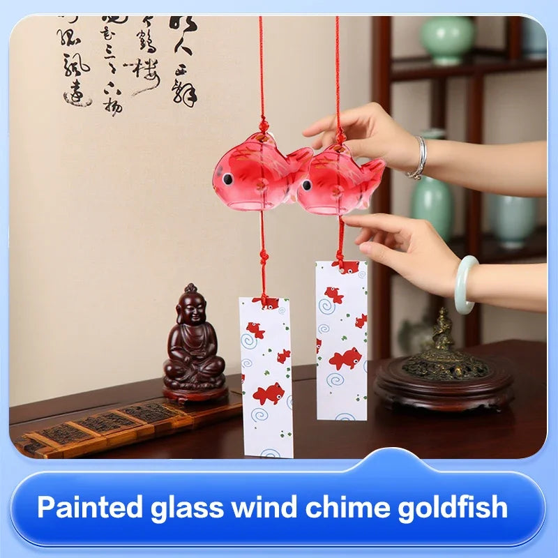 Wind Chime Chimes Japanese Glass S Goldfish Garden Hanging Outdoor