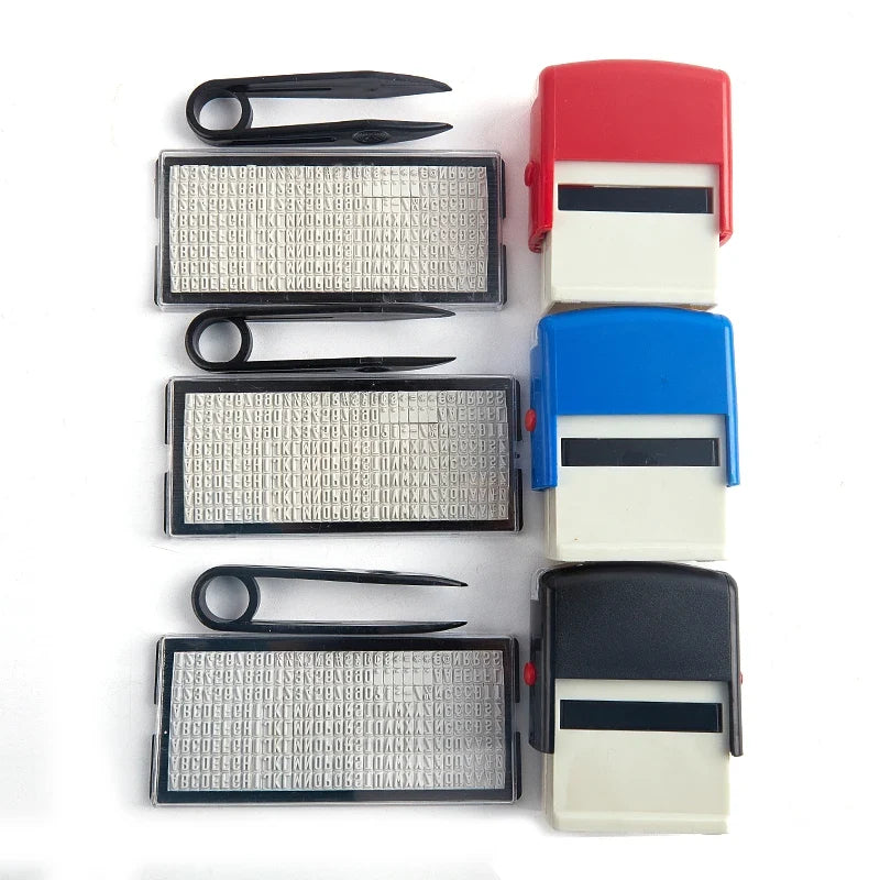 DIY Custom Self-Inking Rubber Stamp Kit – Letters & Numbers