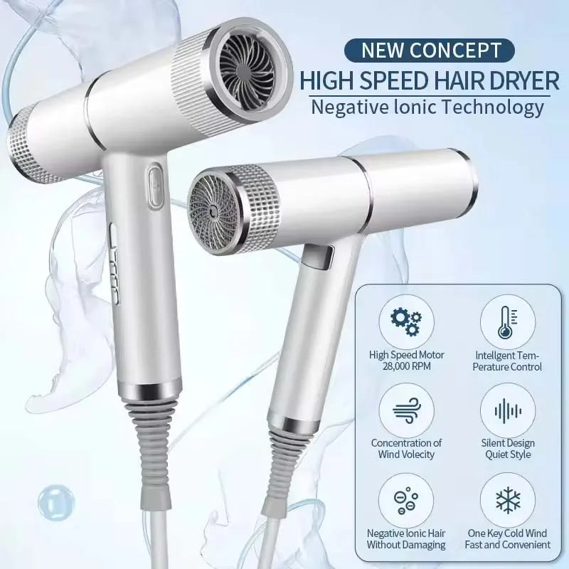 Leafless Ionic Hair Dryer – Lightweight, Silent & Fast Drying