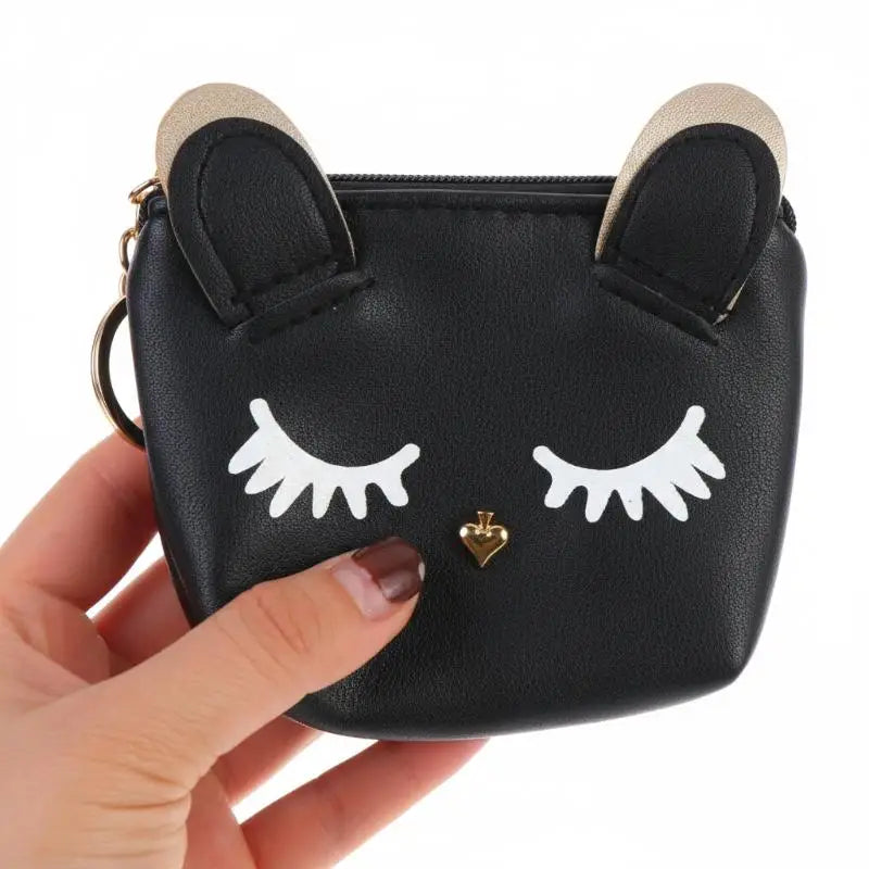 Cute Cat Keychain Coin Purse | Mini Zipper Wallet Bag