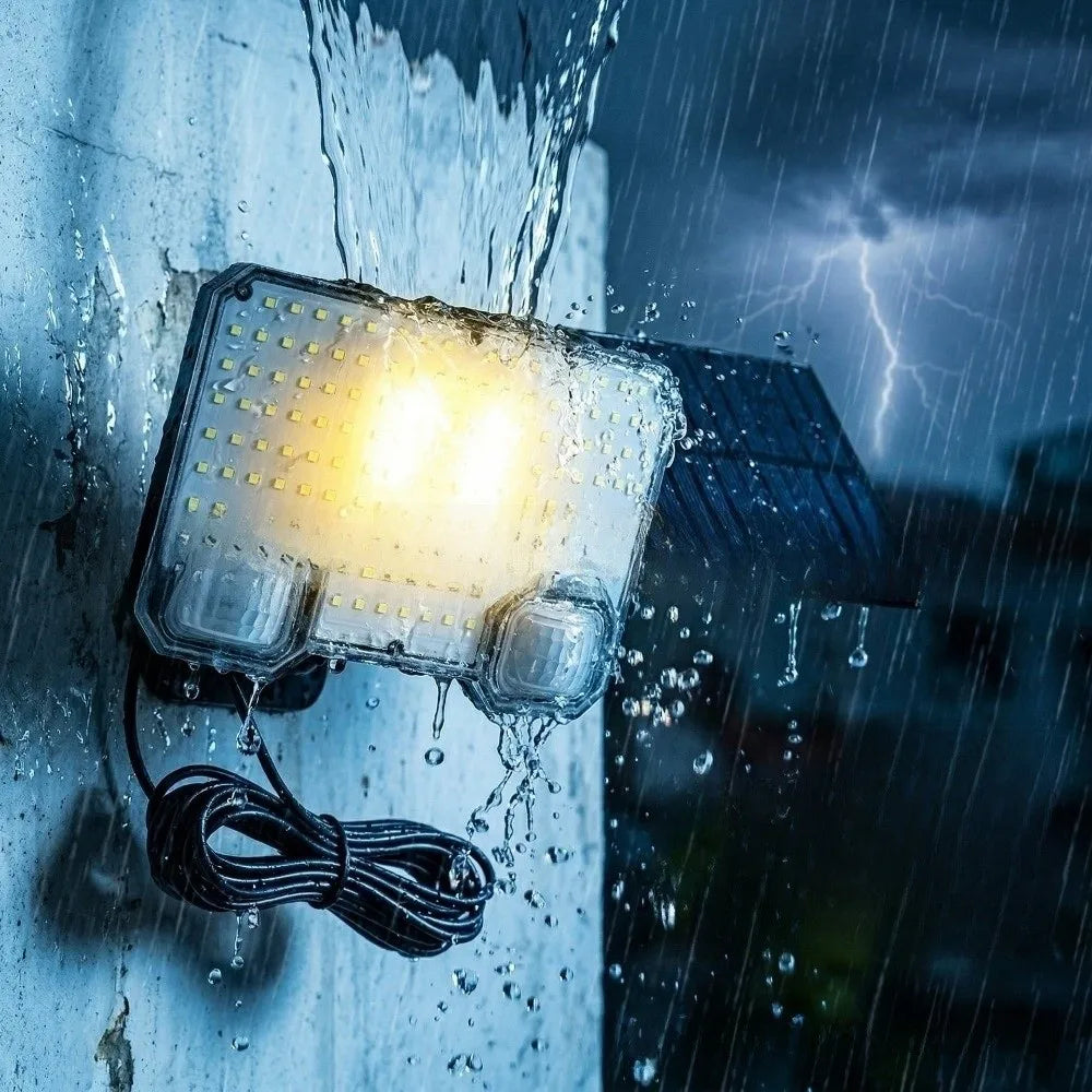 Solar Motion Sensor Wall Light – 3 Mode 144 LED IP65 Waterproof
