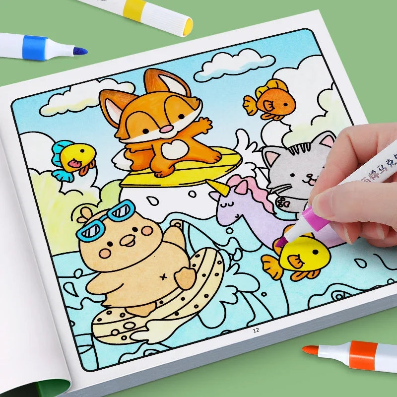Children's Painted Painting Book Cozy Friend Cute Comfy Coloring