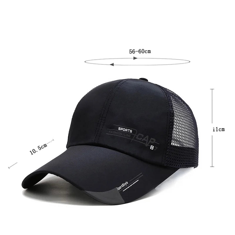 Men's Wide Brim Baseball Cap – UV Outdoor Sun Hat