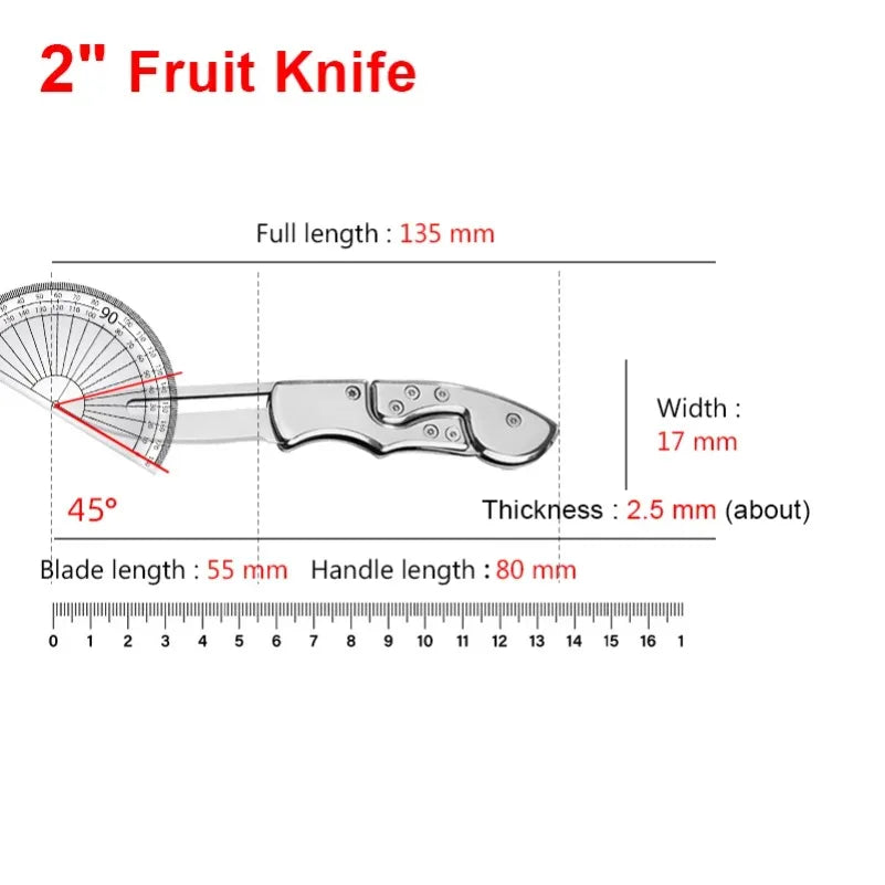 InLeung Folding Kitchen Knife – Stainless Steel Utility Blade