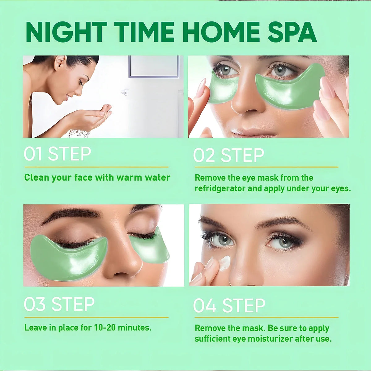 Seaweed Collagen Eye Mask 60 Pcs – Hydrating Gel Patches