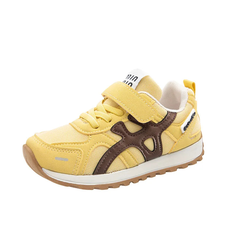 Girls Mesh Sneakers – Kids Hook & Loop Non-Slip Sports Shoes
