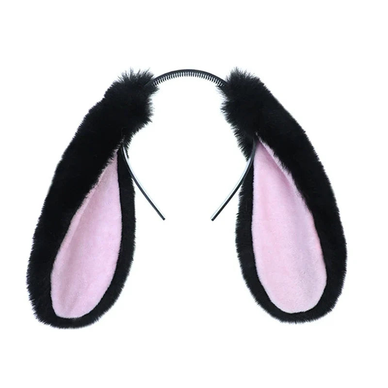 Plush Bunny Ears Headband – Cosplay & Party Hair Accessory