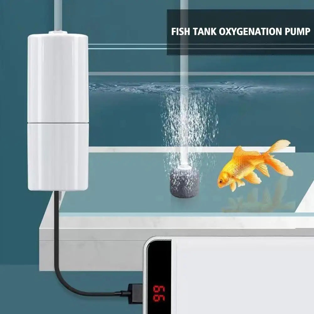 Mini USB Aquarium Air Pump – Silent Portable Fish Tank Oxygenator