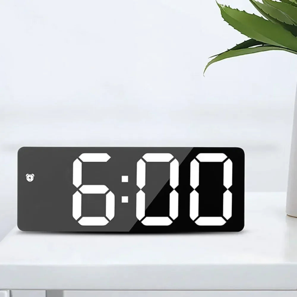 Digital LED Alarm Clock – Temperature, Voice Control & Snooze
