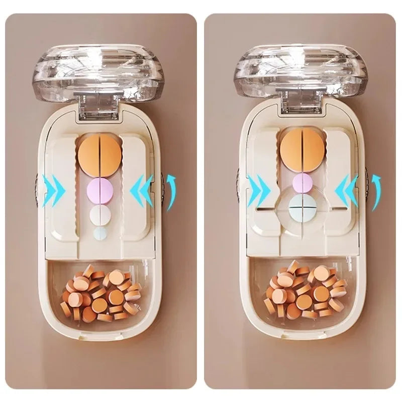 Multi-Function Pill Cutter & Splitter with Storage Box