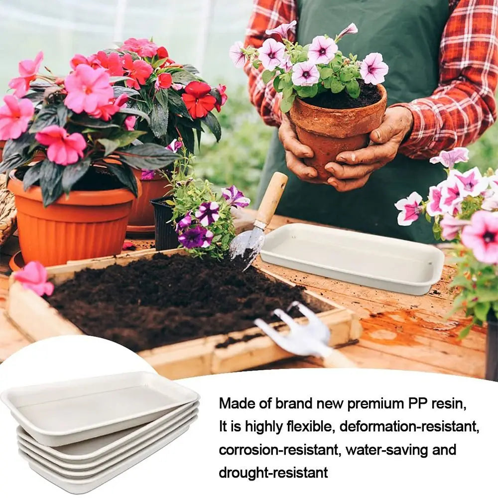 Plastic Rectangle Tray Plant Saucer Drip Trays Saucers Indoor Outdoor