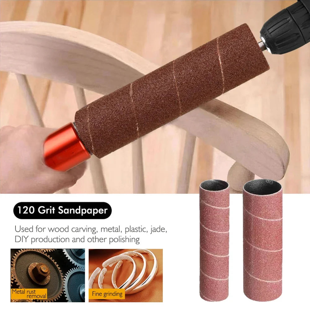 Rubber Drum Sanding Kit for Drill – Wood Metal Stone