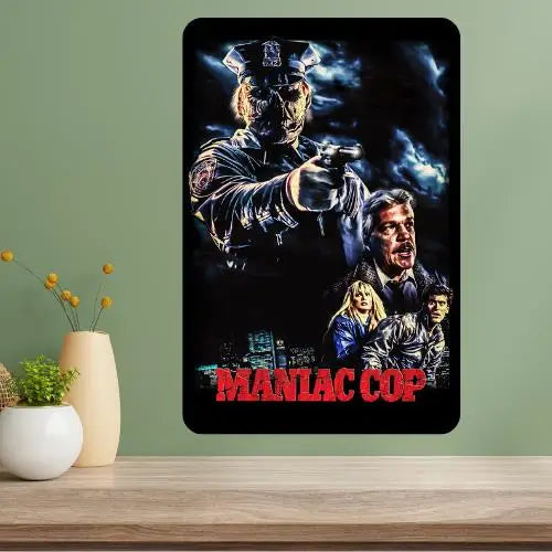 Maniac Cop Classic Movie Metal Poster Sign | Retro Wall Art