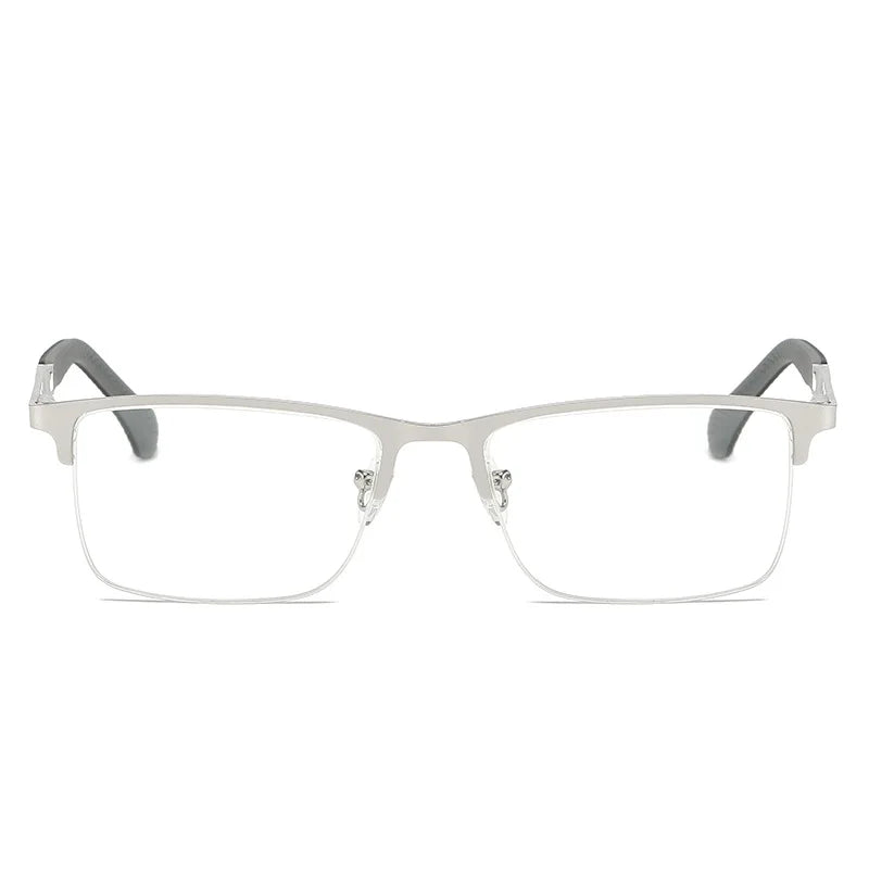Men's Blue Light Blocking Reading Glasses | Half Frame Steel