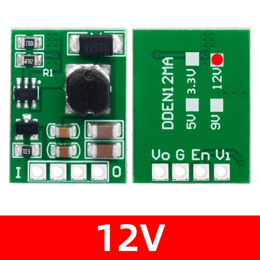 DC-DC Step-Up Boost Converter Module 3V–5V to 5V 9V 12V