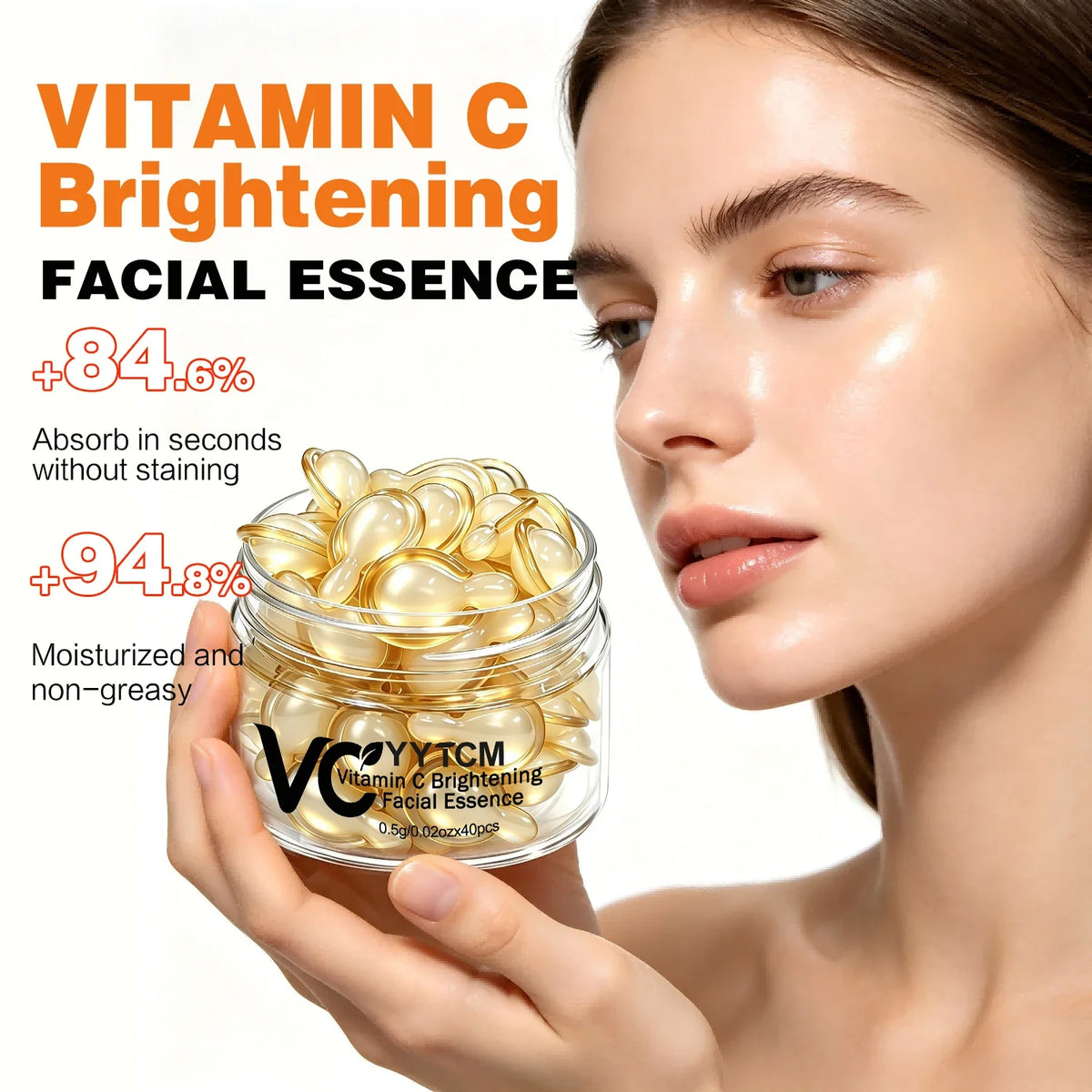 Vitamin C Face Serum Capsules – Retinol, Hyaluronic Acid & Vitamin E