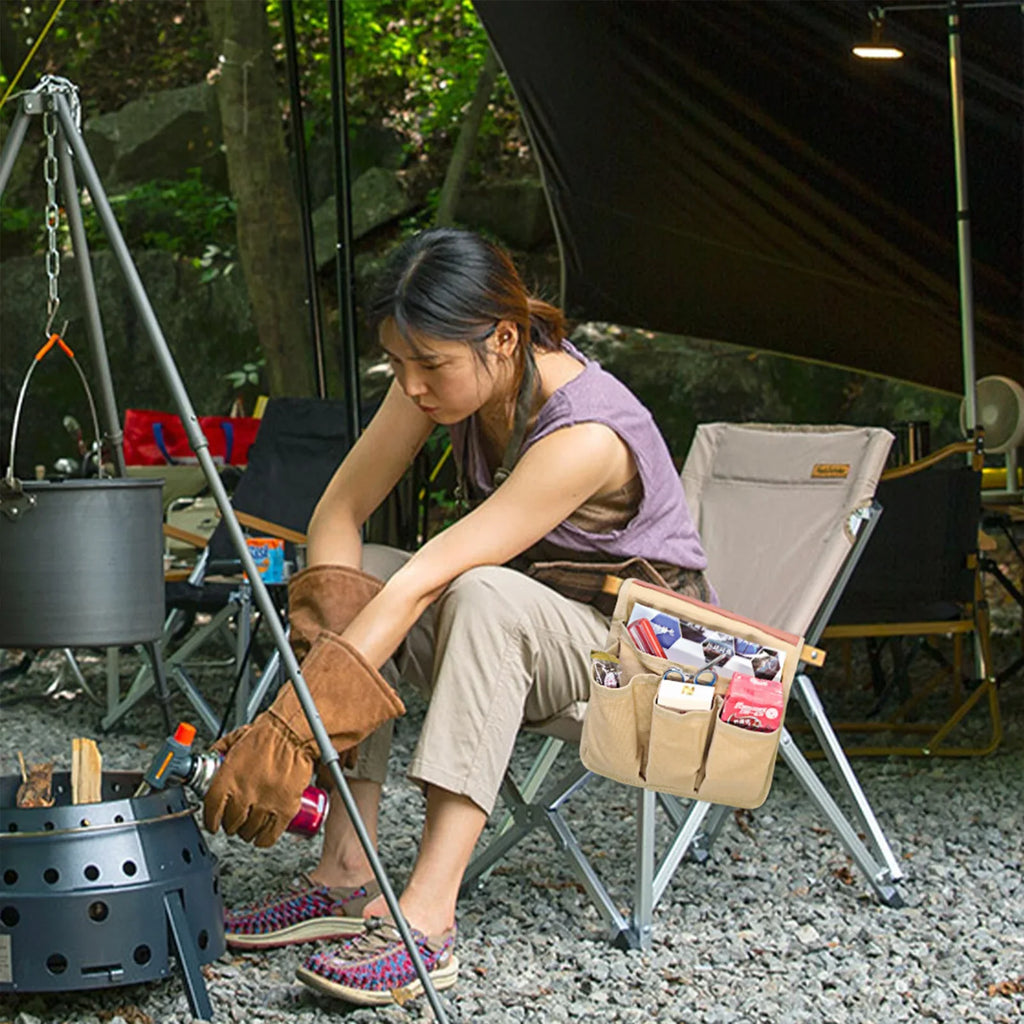 Camping Chair Armrest Storage Bag | Beach Chair Caddy