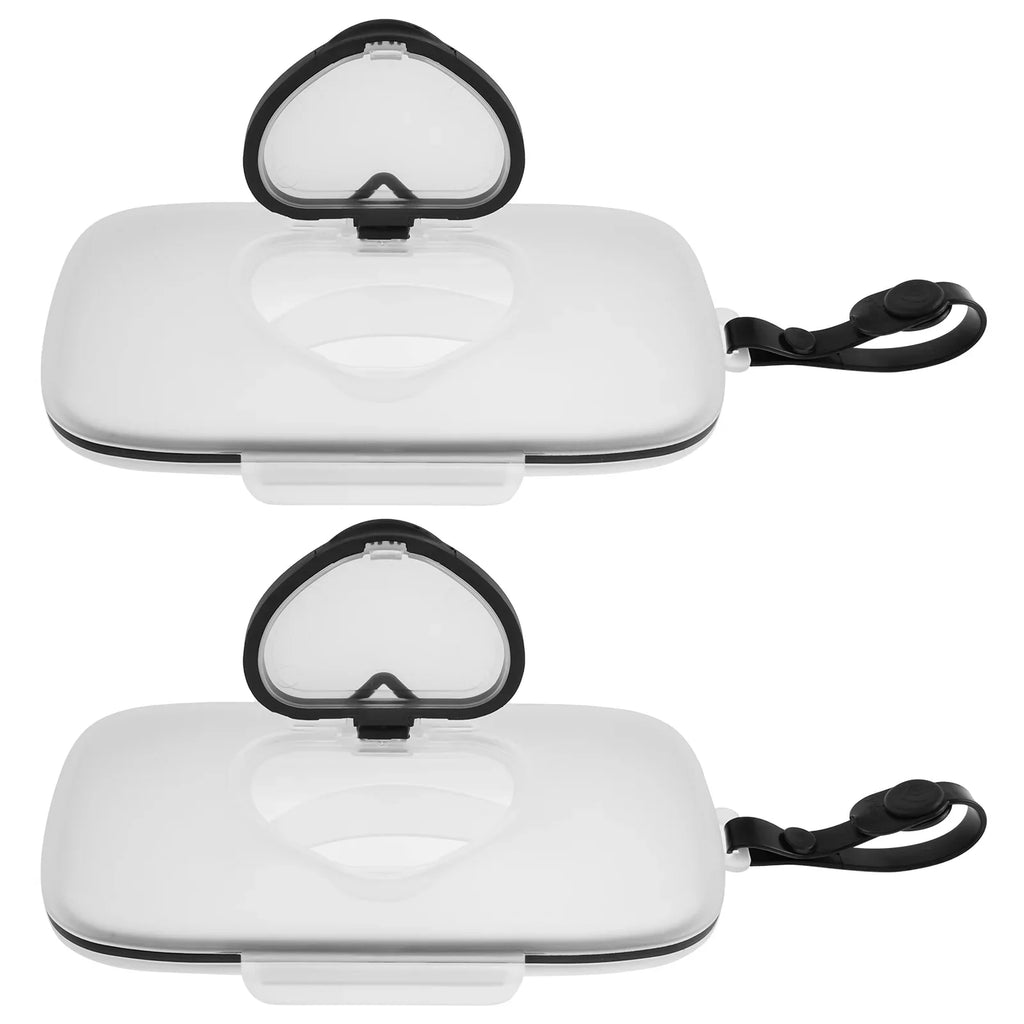 2-Pack Portable Baby Wipe Dispenser Box with Sealing Lid