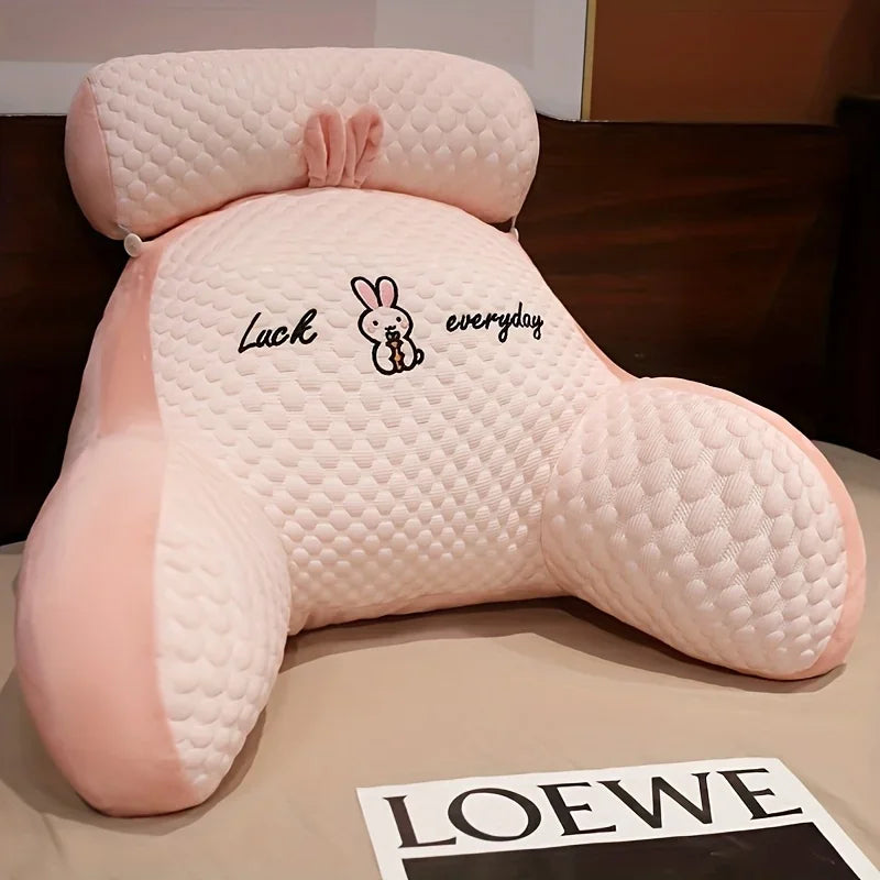 Ergonomic Reading Pillow Adjustable Back Support Soft Lumbar Cushion