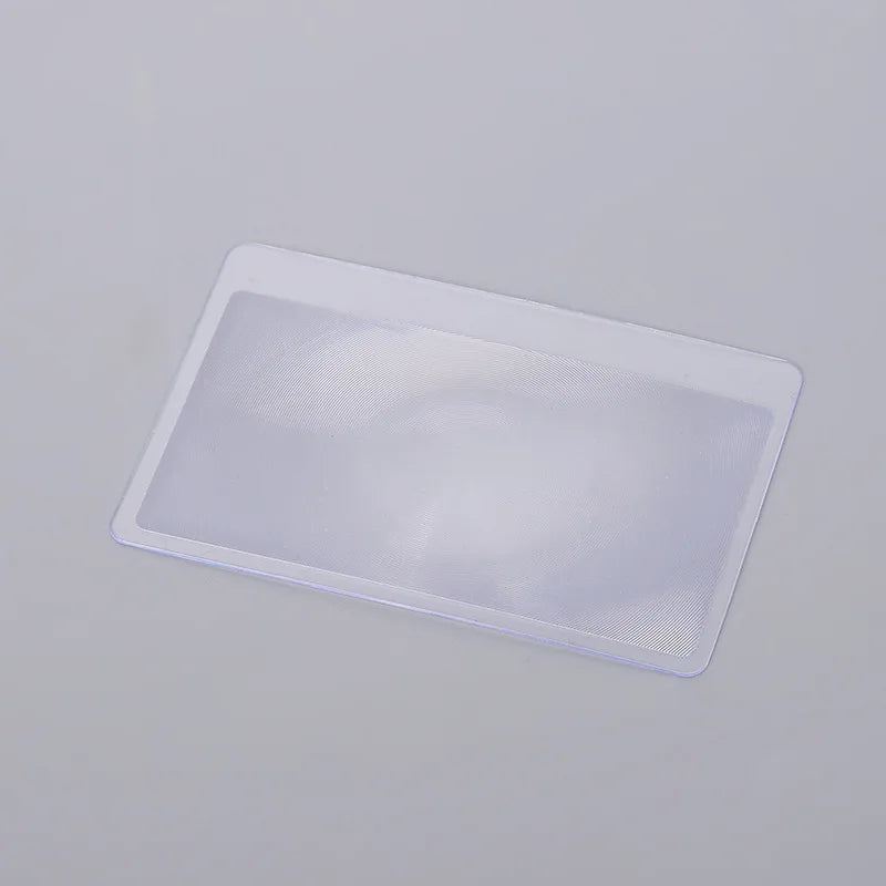 3X Magnifier Magnifying Lens Credit Card Loupe Wallet Pocket Plastic