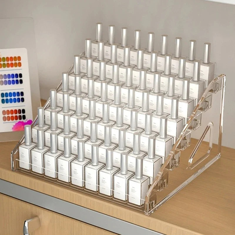 Acrylic Nail Polish & Lipstick Organizer Rack | 3–7 Tiers
