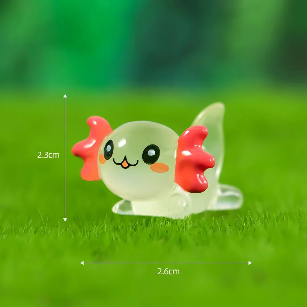 Simulation 3D Axolotl Fish Resin Charms Solid Kawaii Cartoon Earring