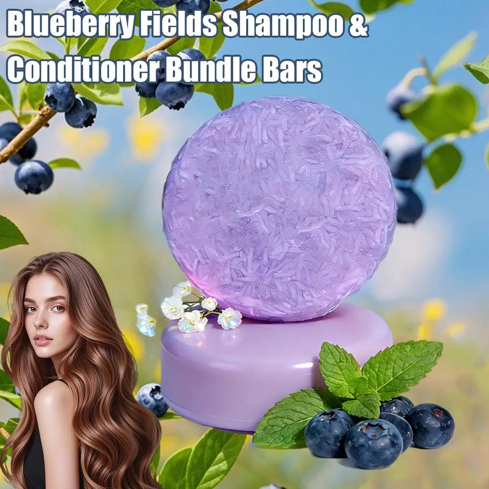 Blueberry Solid Shampoo & Conditioner Bar – Frizz & Thinning