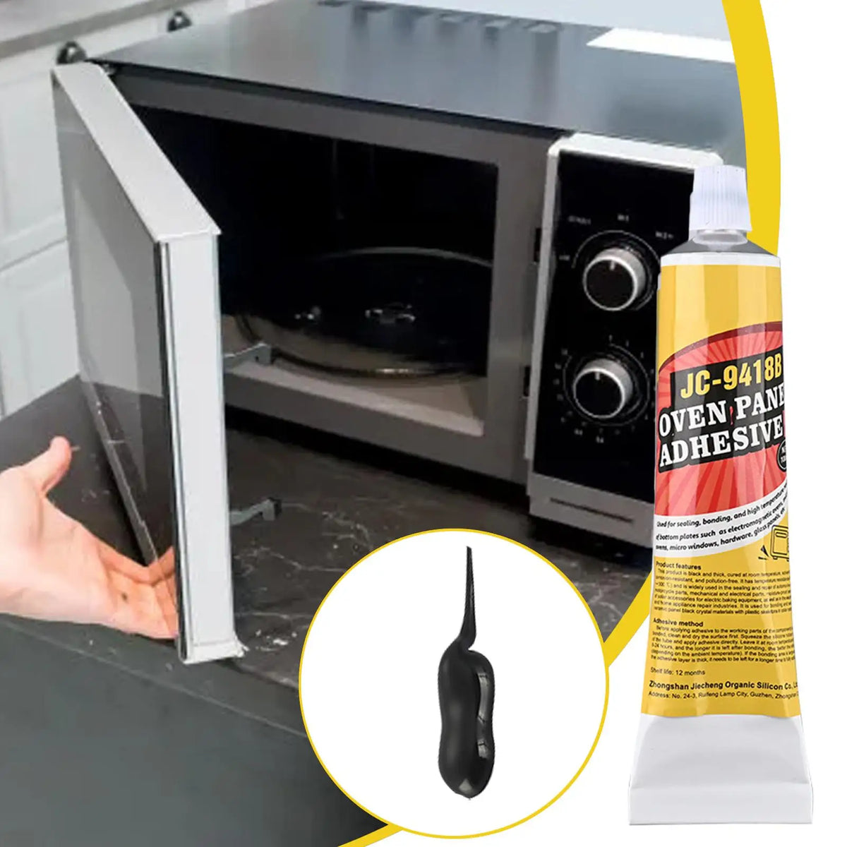 High-Temp Oven Door Adhesive 100ml | Epoxy for Ceramics & Metal