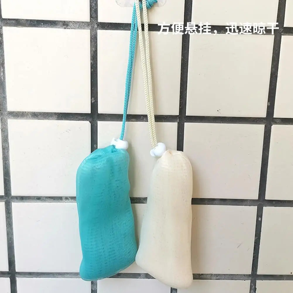 Soap Mesh Foaming Net Bag – Soft Exfoliating Soap Saver Pouch for Face & Body Cleansing