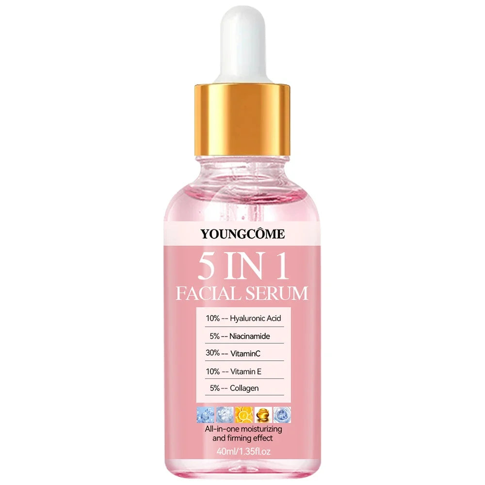 5 In1 Hyaluronic Acid Facial Serum Moisturizing Brightening