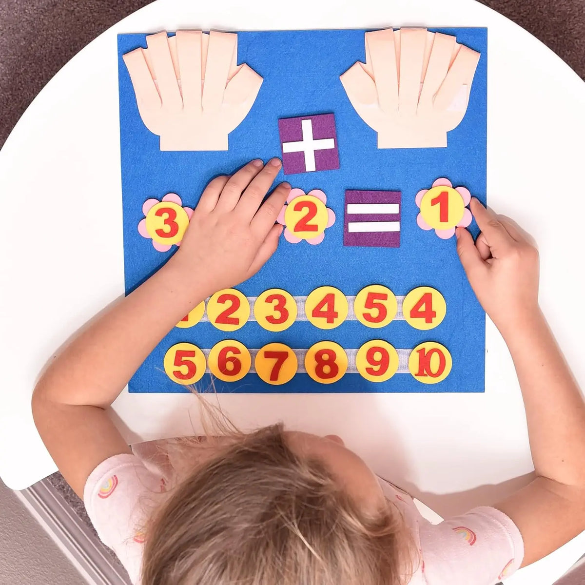 Montessori Felt Finger Numbers Math Toy for Toddlers Ages 3–6
