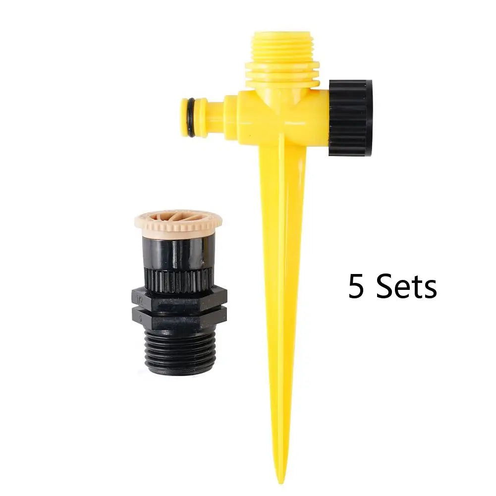 5-Pack 360° Rotating Garden Sprinkler Ground Plug Irrigation