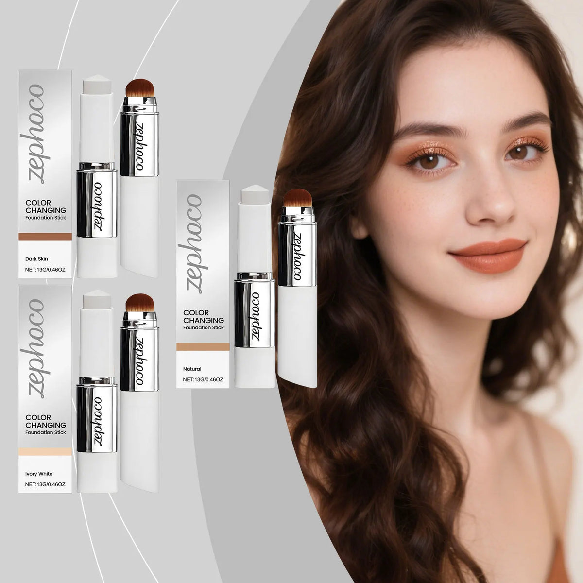 Zephoco Color-Changing Foundation Stick | Matte, Brightening