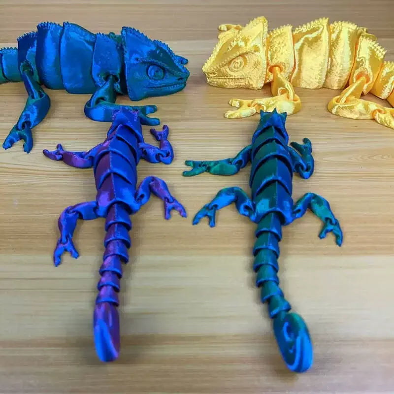 3D Printing Chameleon Figures Multi-joint Movable Animal Toys