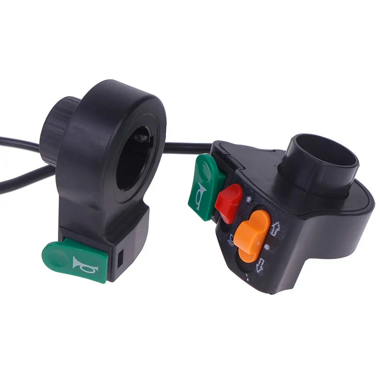 3-in-1 E-Bike Handlebar Switch – Horn, Headlight & Turn Signal