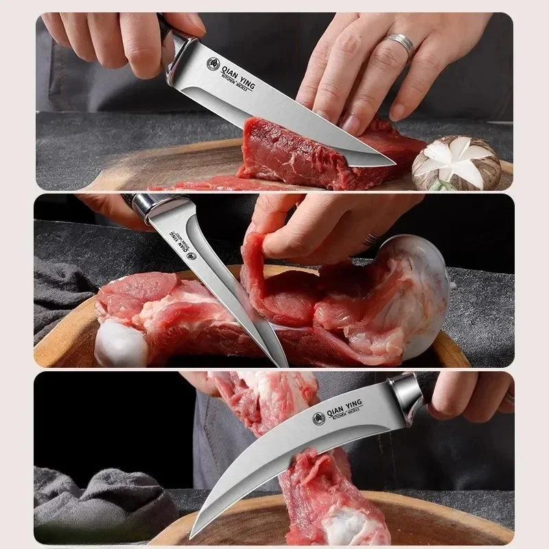 Stainless Steel Boning Knife Set – 1 or 3 Pc Non-Slip Handle