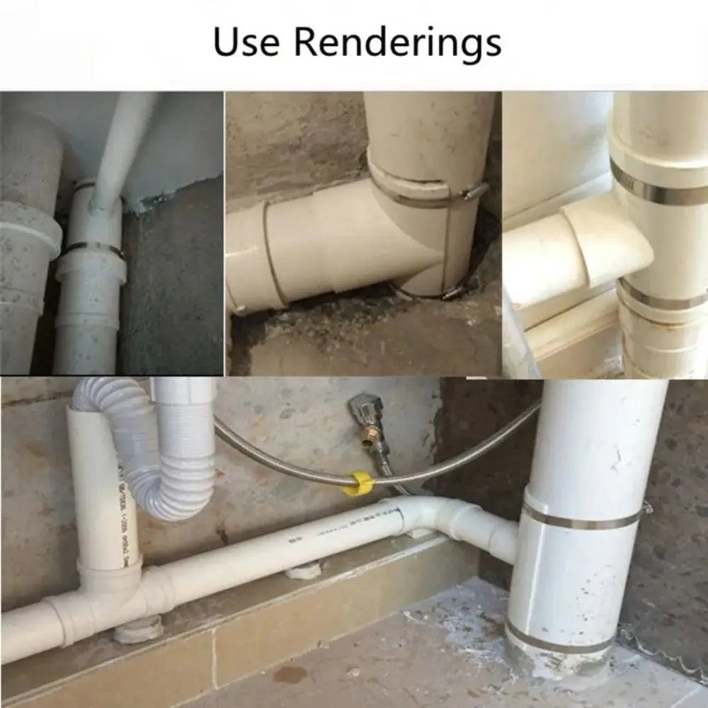 PVC Tube Repair Patch Open Tee 50 75 110 Pipe Joint White Plumbing