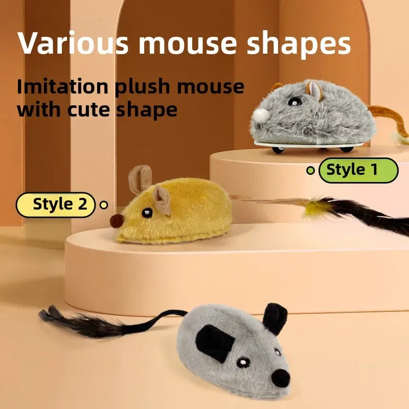 Interactive Electric Plush Mouse Cat Toy – Auto-Moving & Rechargeable