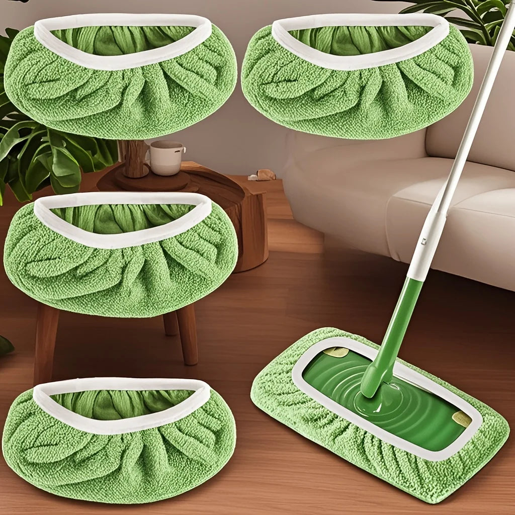 4-Pack Reusable Microfiber Mop Pads – Universal Fit, High Absorption
