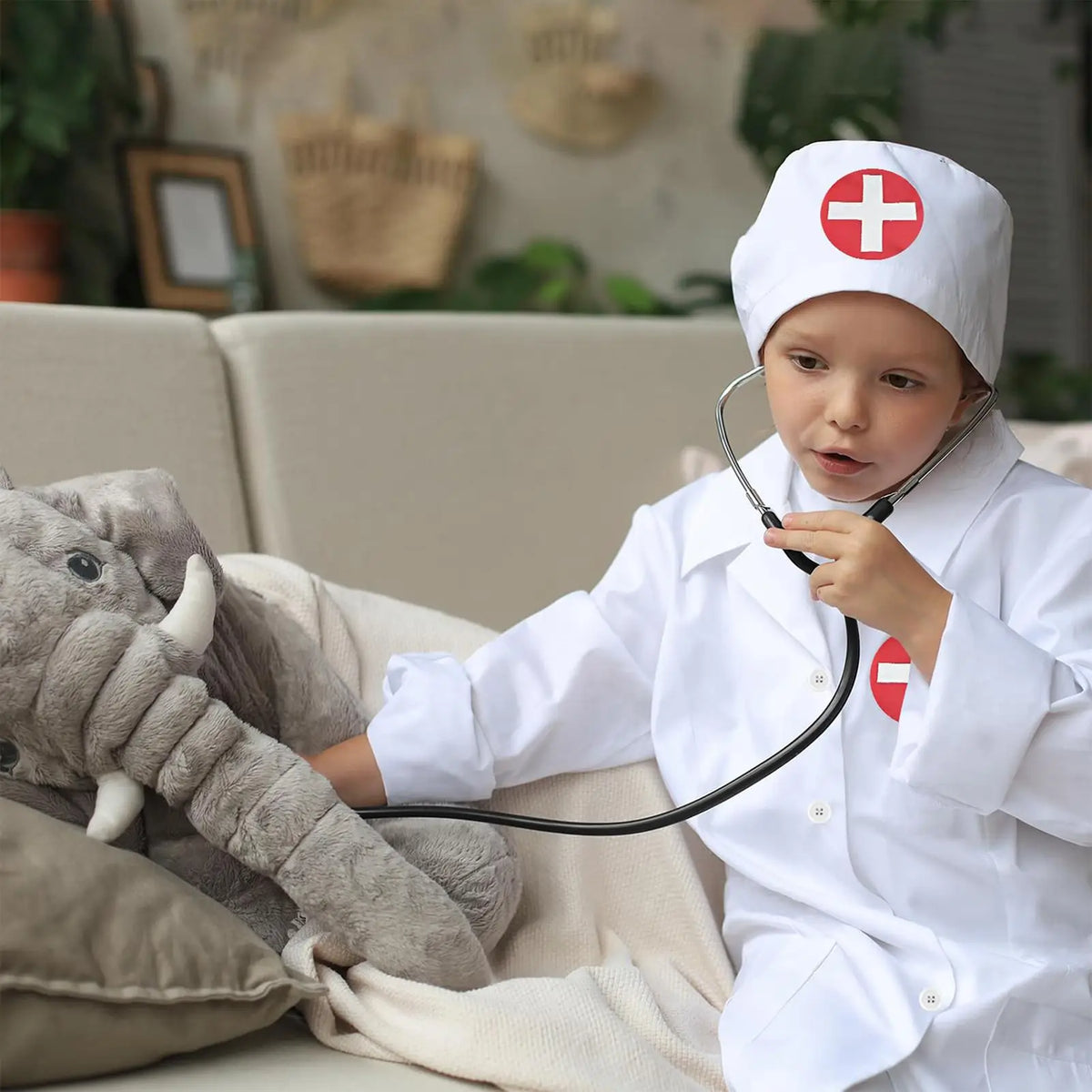 Kids Doctor Costume Dress-Up Set | Ages 3–8 | Machine Washable