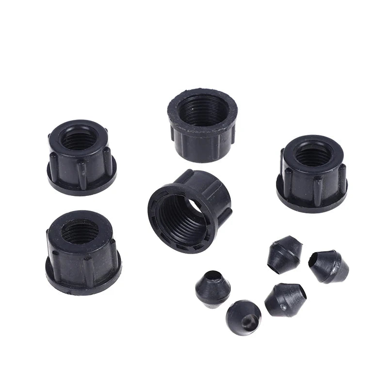 18mm Agricultural Sprayer Tube Connector Nuts & Plugs – 10 Pcs
