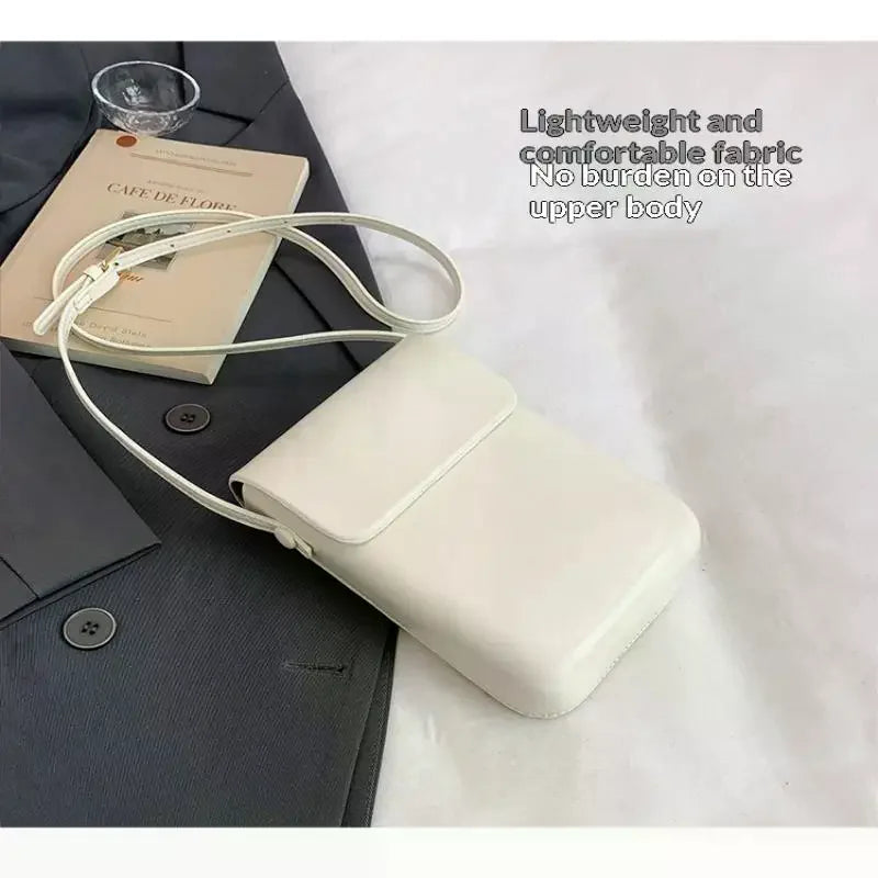 Women's Minimalist Crossbody Phone Bag | Small PU Shoulder Purse