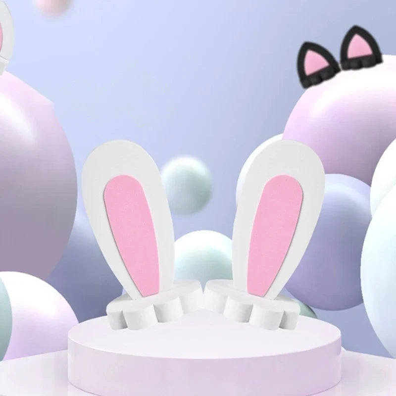 Cute Car Roof Ear Decorations – Rabbit & Cat Ears 2-Pack