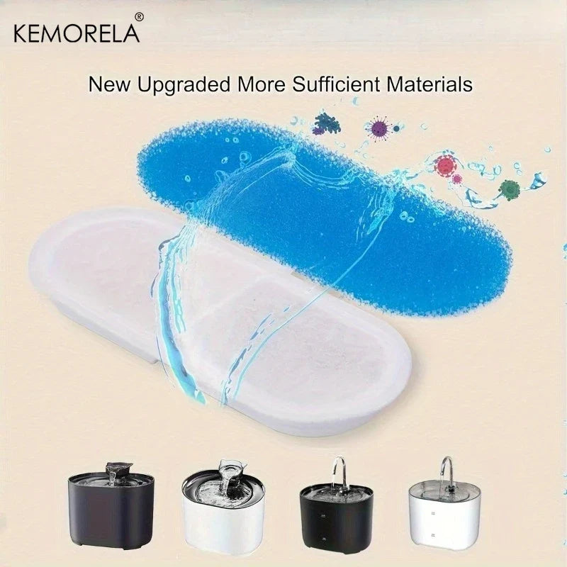KEMORELA Cat Water Fountain Filters 6/10/16 Pack | Easy Clean
