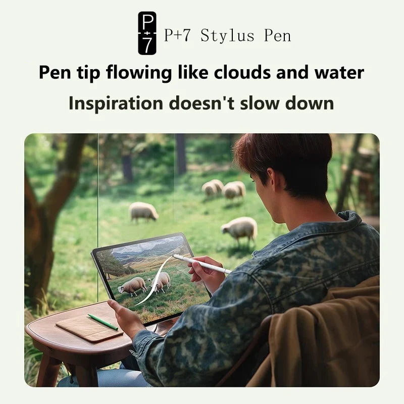 P+7 Universal 3-Tip Stylus Pen for Android & iOS Tablets