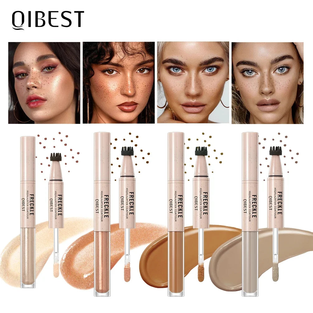 QIBEST 2-in-1 Freckle Pen – Highlight & Contour | All Skin Types