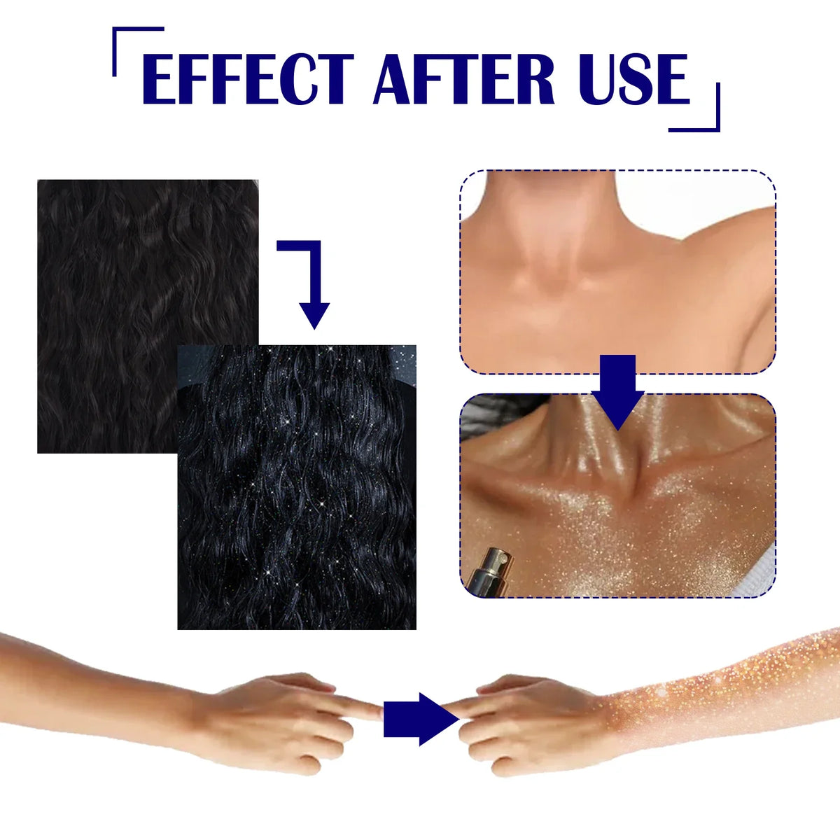 Holographic Glitter Spray – Shimmer for Hair, Body & Clothes